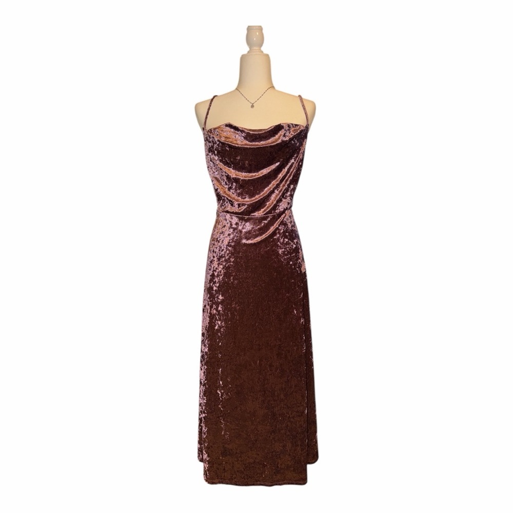 Forever 21 Plus NWT Strappy Velour Maxi Bodycon‎ Dress Size 3XL D1